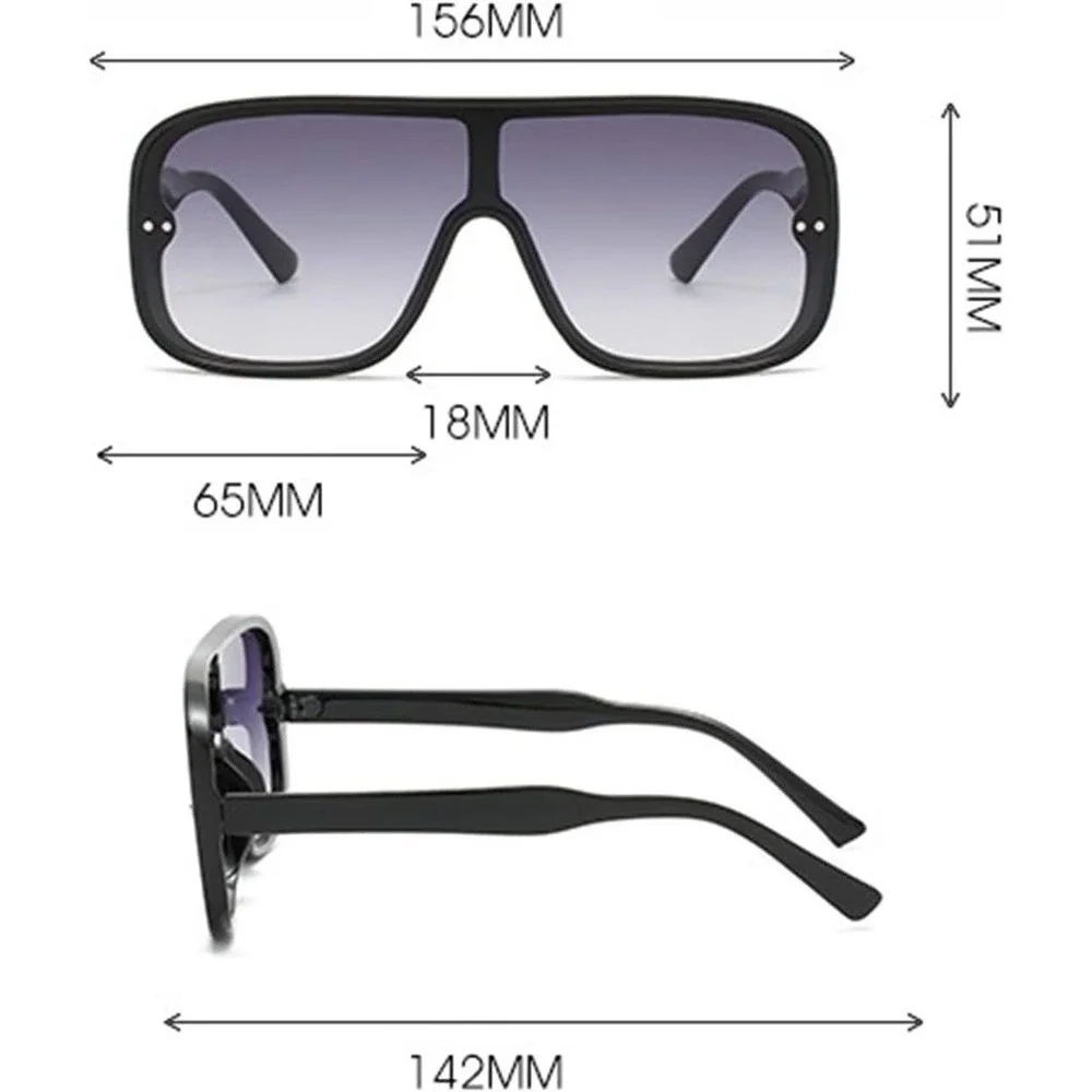 Men Sunglasses Black Gradient Lens White Frame Fancy Comfortable Outfit Designer